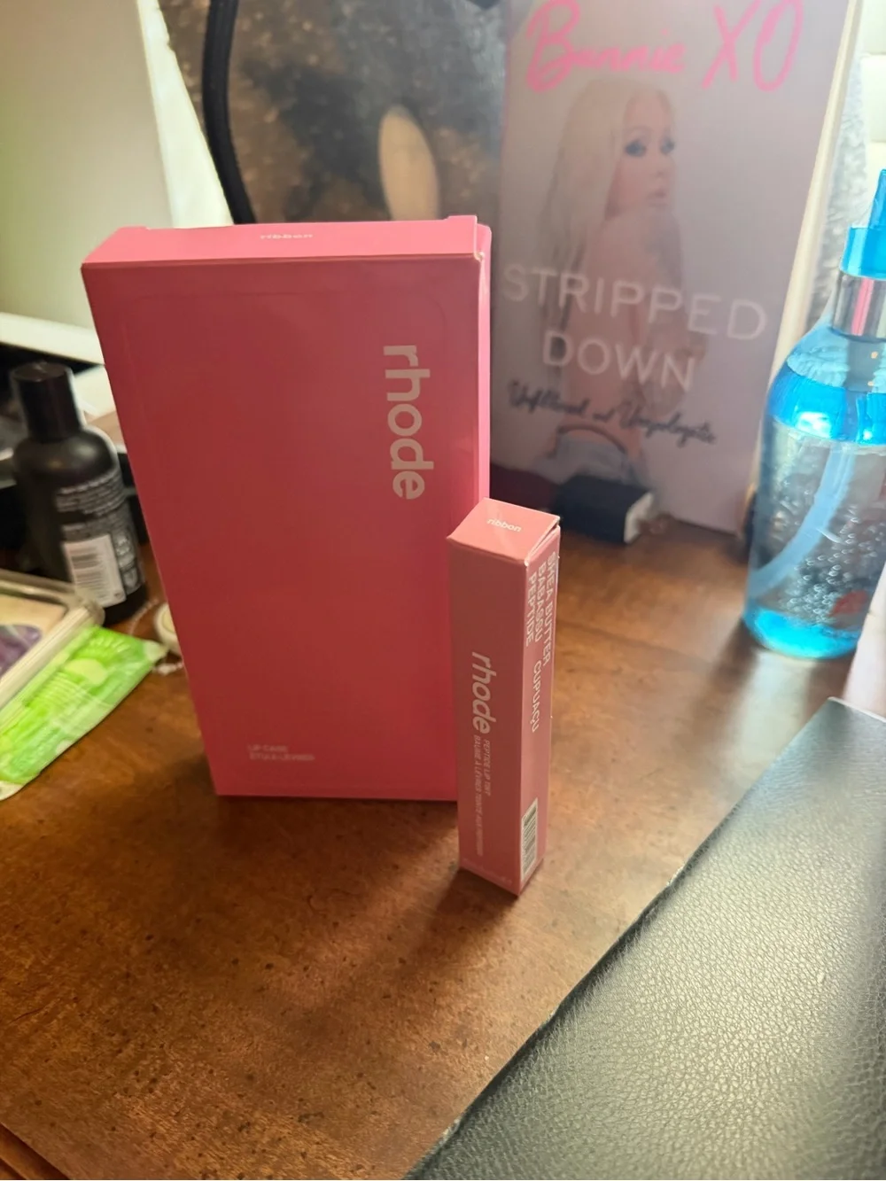 RHODE IPhone 17 Pro Max phone case and matching Lippie in color Ribbon
